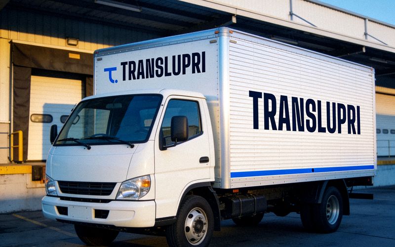 Caminhão com a marca Translupri